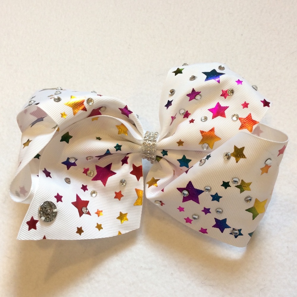 JoJo rainbow star foil print bow